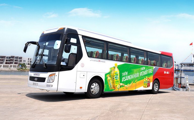 Intercity bus advertising